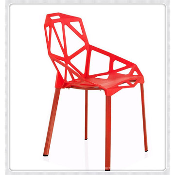 Todo el precio de fábrica de plástico alibaba plástico rojo ocio sillas de comedor al aire libre